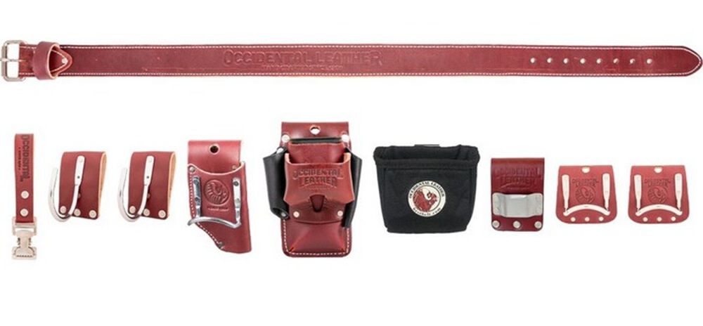 Occidental Leather Complete Concrete Tool Belt Set, Brown, Medium