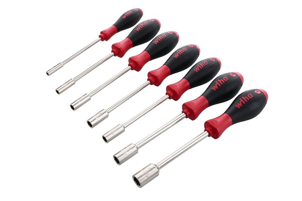 Wiha SoftFinish Cushion Grip Inch Nut Driver Set 7 piece