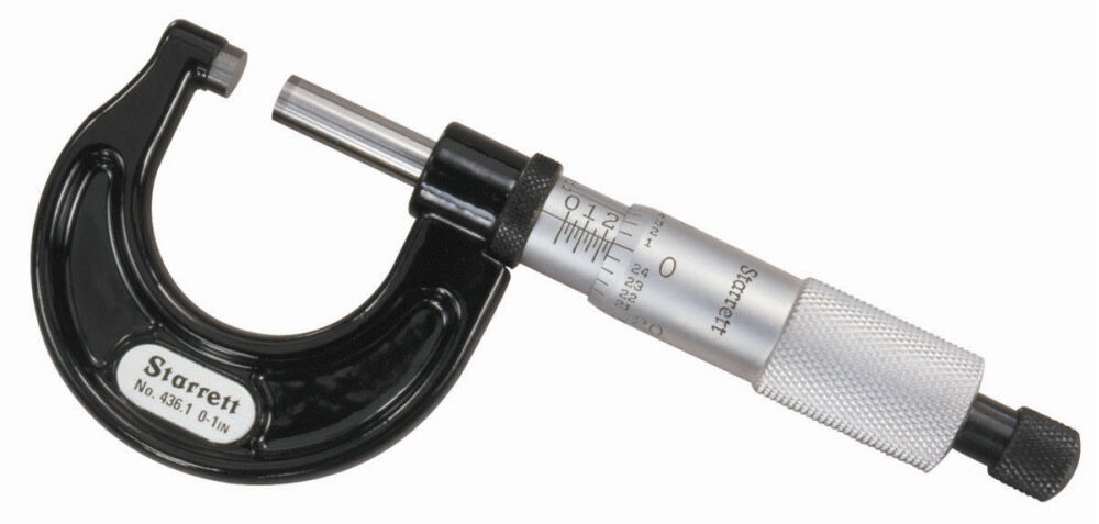 Starrett No. 436 Series Outside Micrometers 0-1in Range