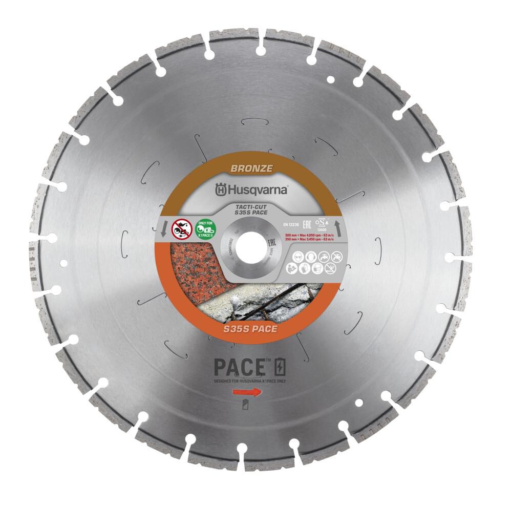Husqvarna Construction 14 Inch Segmented Turbo Diamond Blade for Concrete and Masonry, 10 Pack