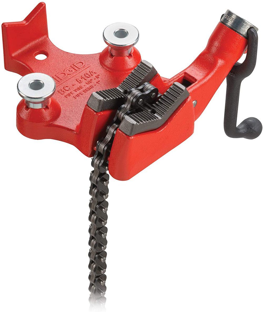 Ridgid 1/8 – 5 Inch Cast Iron Top Screw BC510 Bench Chain Vise