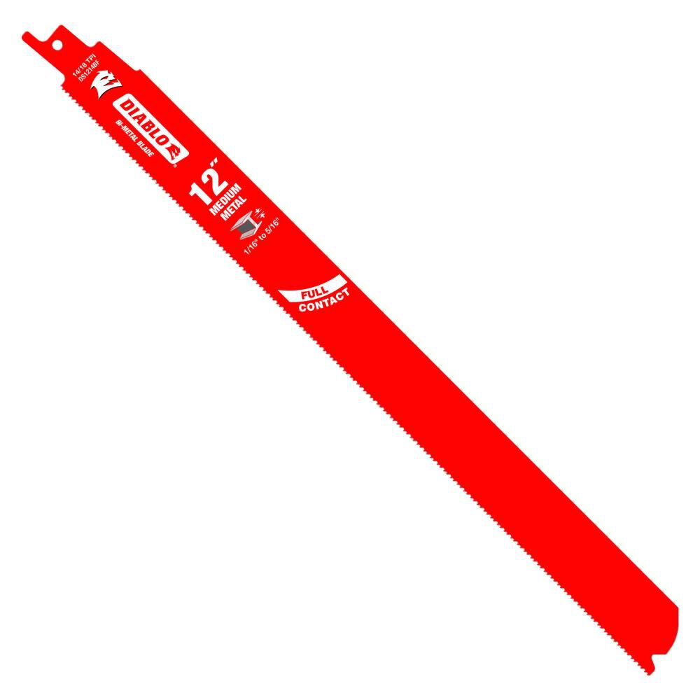 Diablo Tools 12in Bi-Metal Recip Blade for Medium Metal Cutting 3/32in to 5/16in 25pc