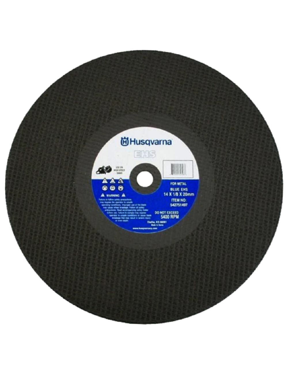 Husqvarna Construction 14 Inch Blue EHS High Speed Abrasive Blade, 1/8 Inch x 20mm