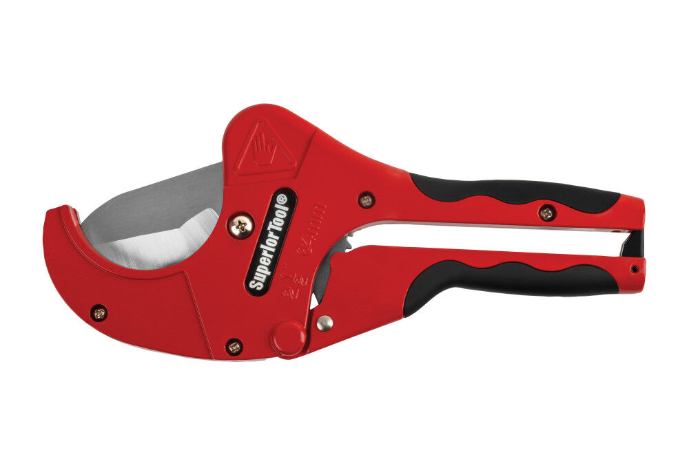 Superior Tool 2 Inch Soft Grip Ratcheting PVC Cutter