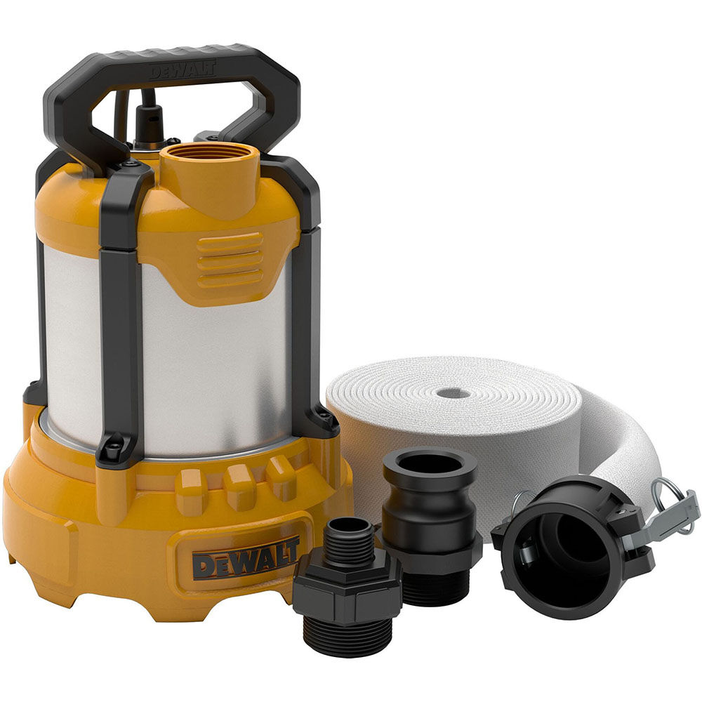 DEWALT Submersible Utility Pump 1/3 HP Aluminum with Hose Kit