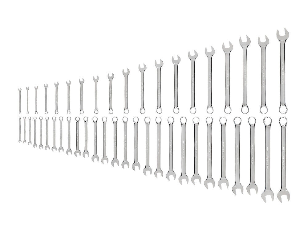 Tekton Combination Wrench Set, 46 Piece (1/4 – 1-1/4 Inch, 6 – 32 mm)