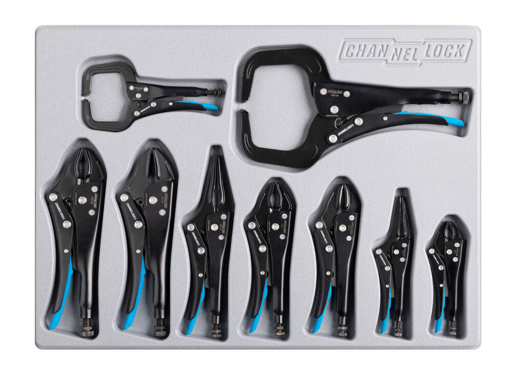 Channellock 9PC Locking Pliers Set W/Tray