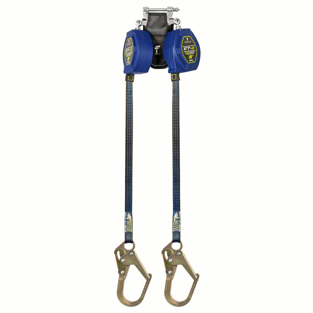 Falltech 6ft FT-X EdgeCore Class 2 Twin-Leg LE SRL with Mini Rebar Hooks