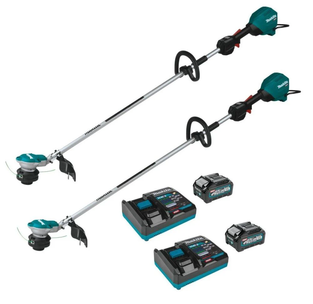 Makita 40V Max XGT Two 15 Inch String Trimmer Kits Bundle