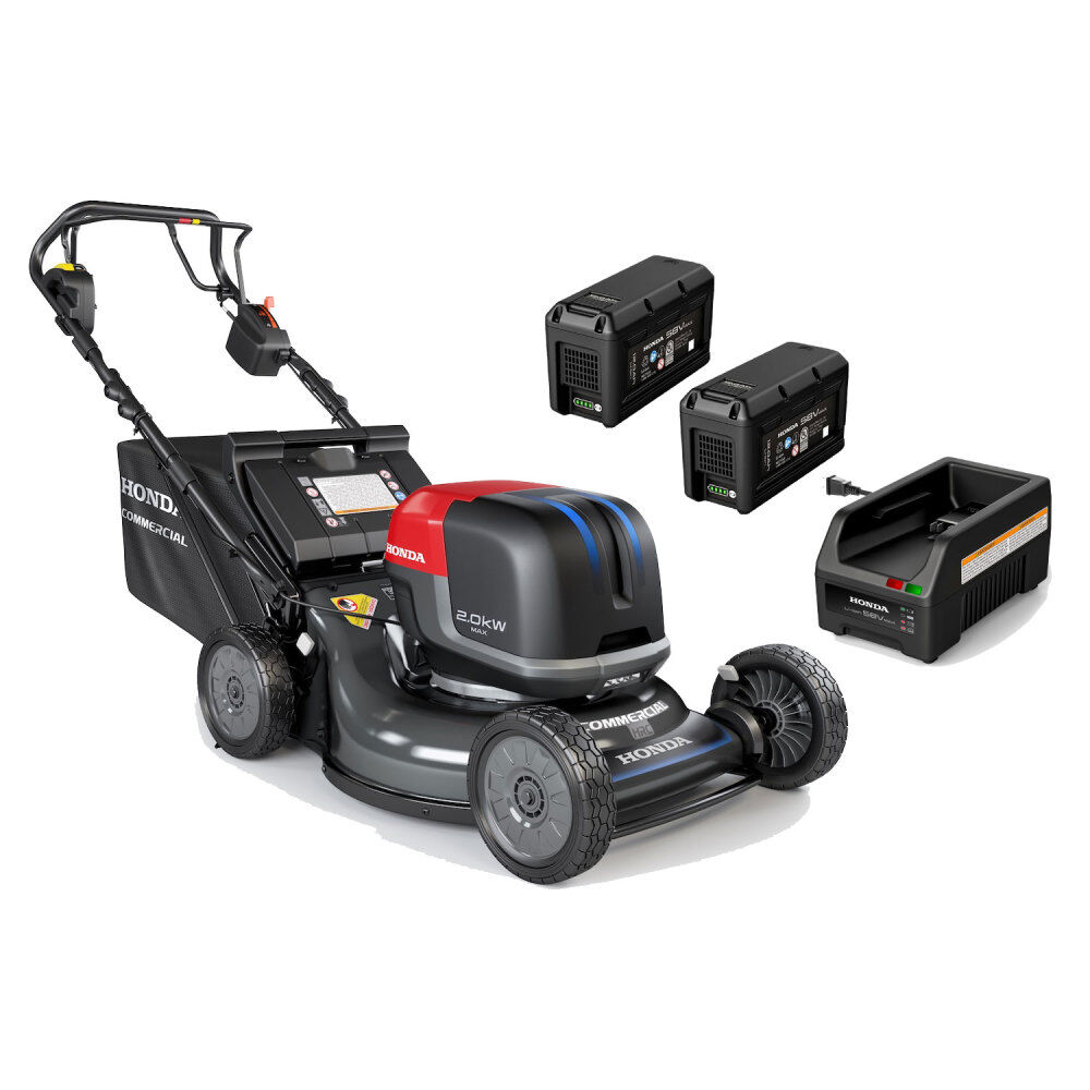 Honda HRC-BE 21 Inch Commercial Dual Bay Battery Powered Self-Propelled Lawn Mower with (2) 12.0 Ah Batteries