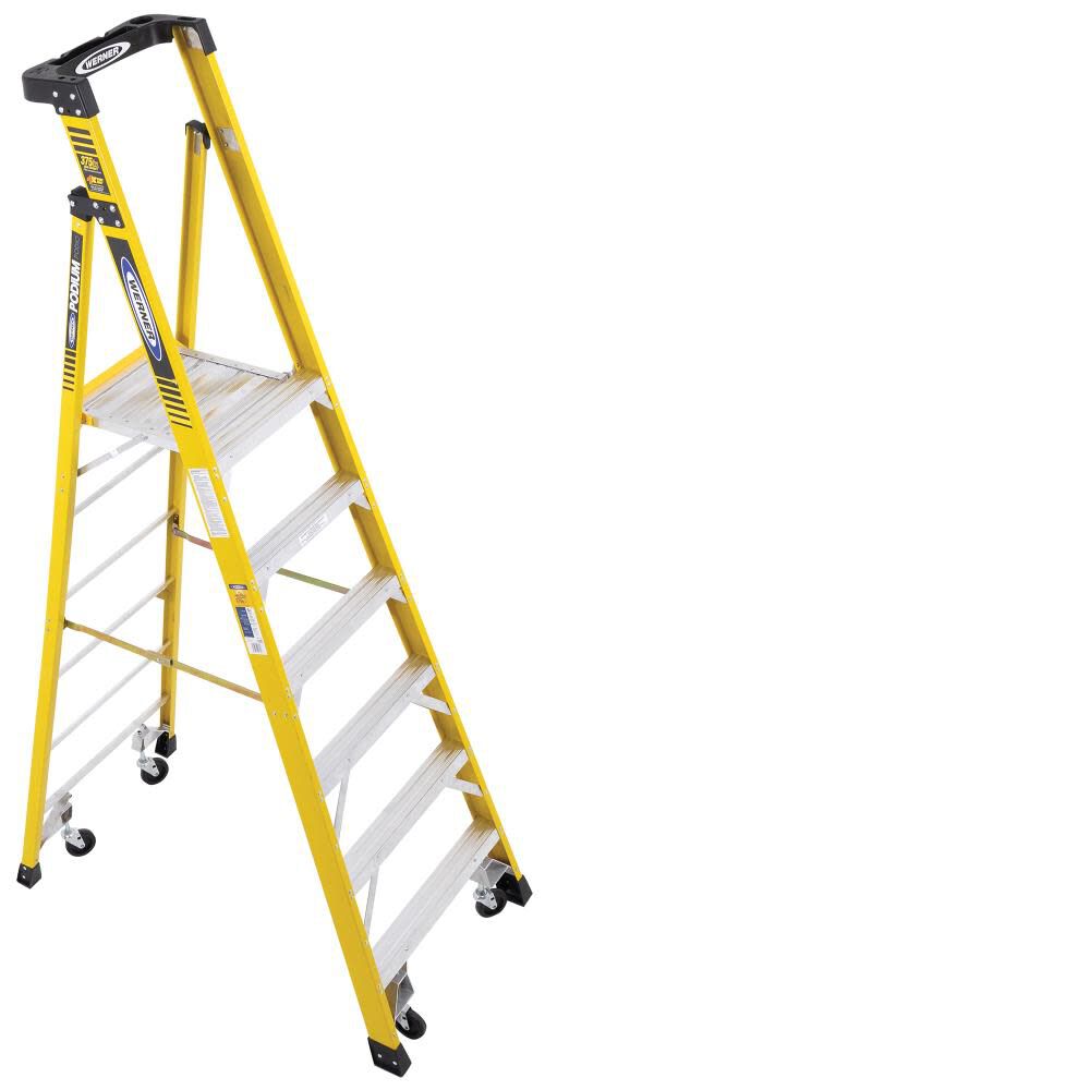 Werner Podium 6-ft Fiberglass 375-lb Type IAA Platform Ladder