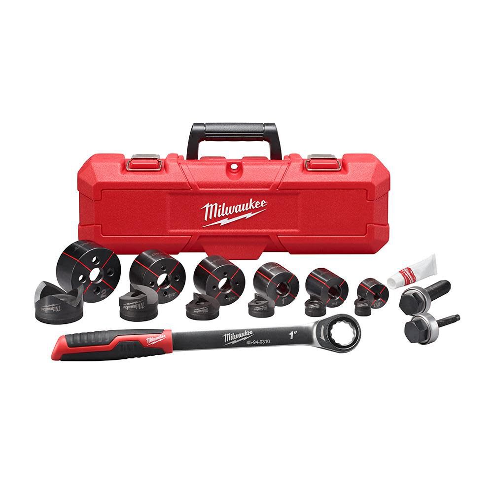 Milwaukee EXACT 1/2 in. to 2 in. Hand Ratchet Knockout Set