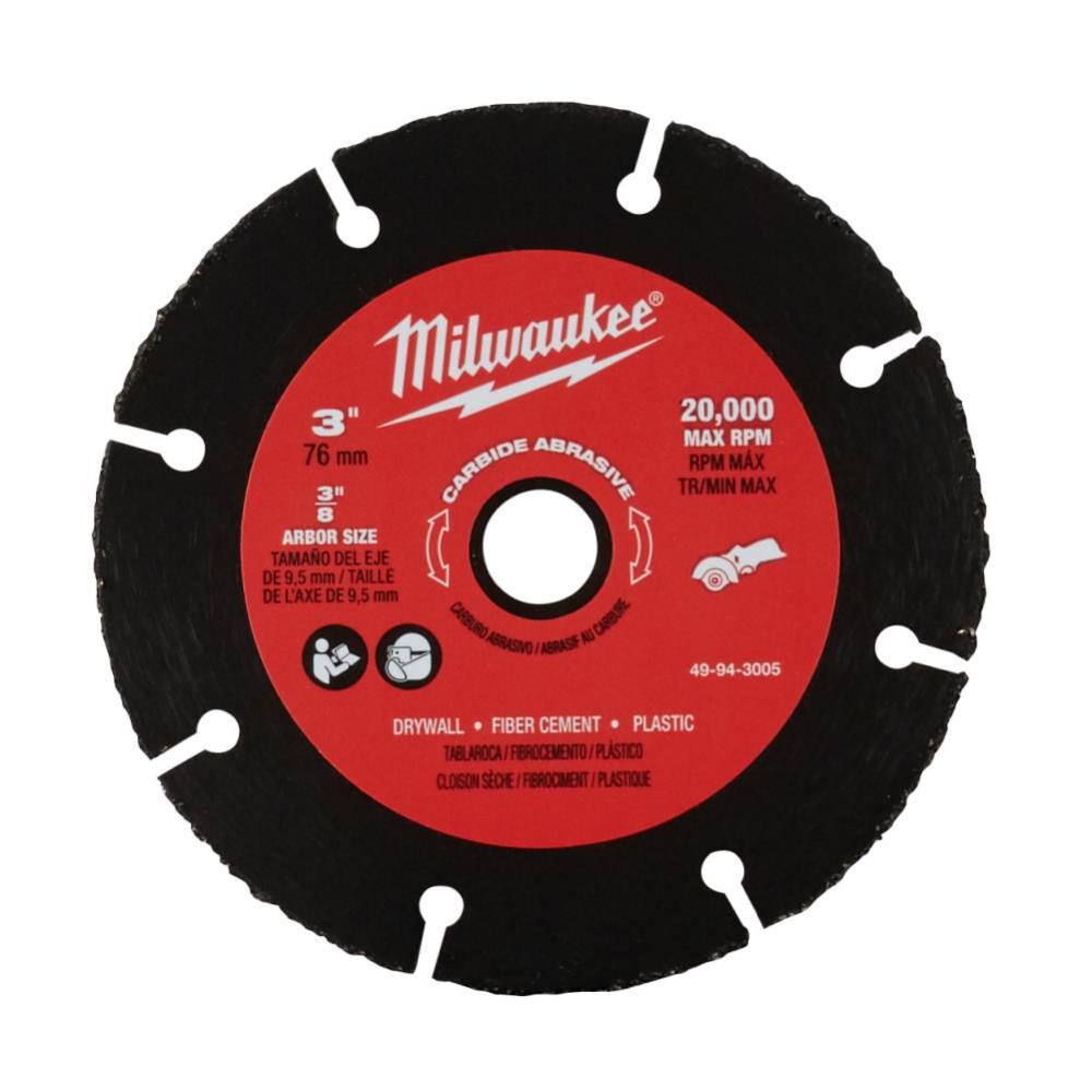Milwaukee 3 in. Carbide Abrasive Blade