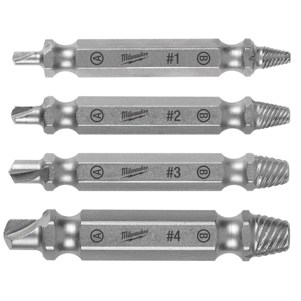 Milwaukee M2 Steel Screw Extractor Set 4pc