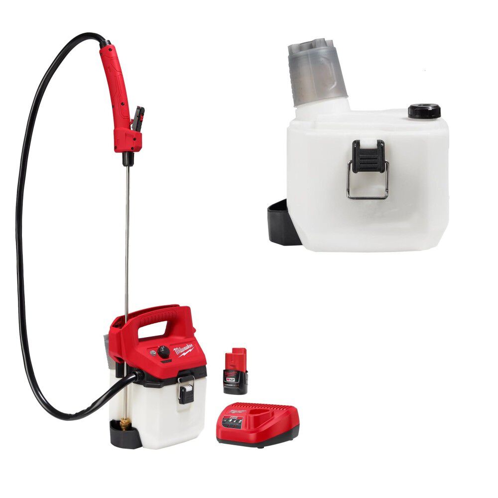 Milwaukee M12 1 Gallon 20-80 PSI Sprayer Kit, 1 Gallon Sprayer Tank Bundle