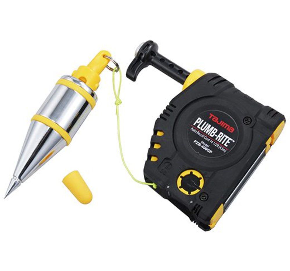 Tajima PLUMB-RITE Compact and Light-Duty Plumb Bob Setter, 14 Oz Bob, Black