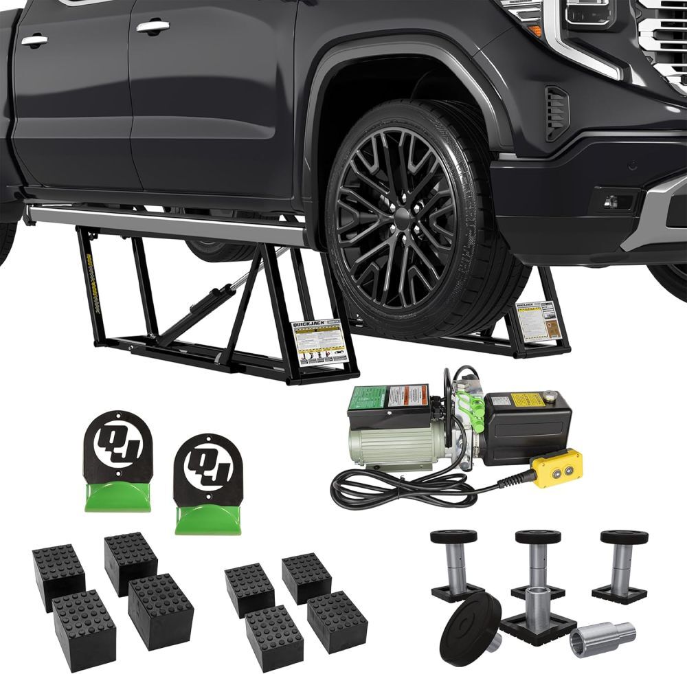 QuickJack 8000TLX 8000 Lbs 110V Extended Frame Portable Truck Lift Package
