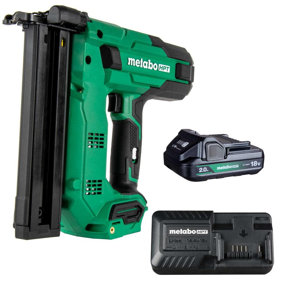 Metabo HPT 18V MultiVolt 18-Gauge 1-1/2 Inch Narrow Crown Stapler 2Ah Kit