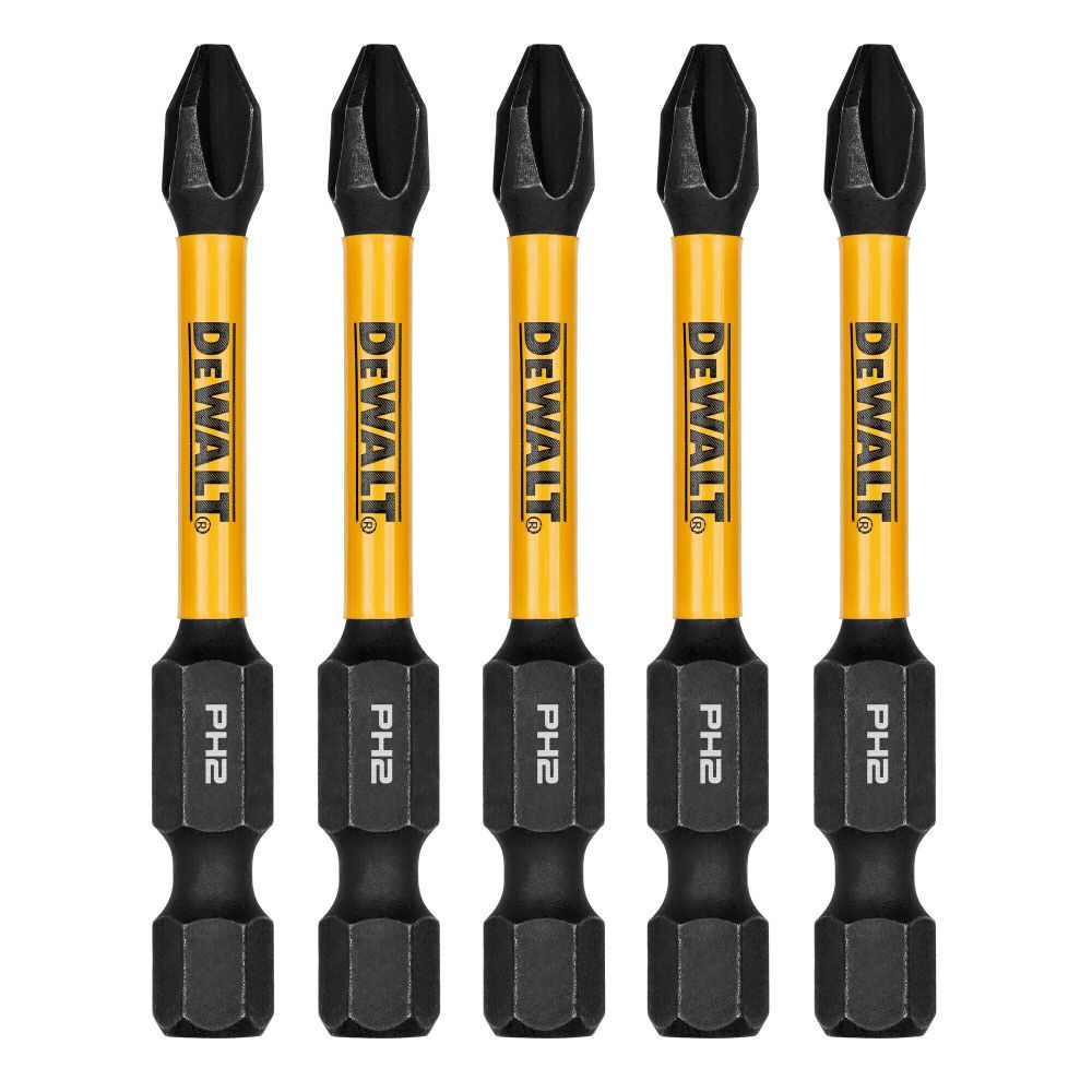 DEWALT Elite Series 2-1/4 Inch PH2 Bits, 5 Pieces