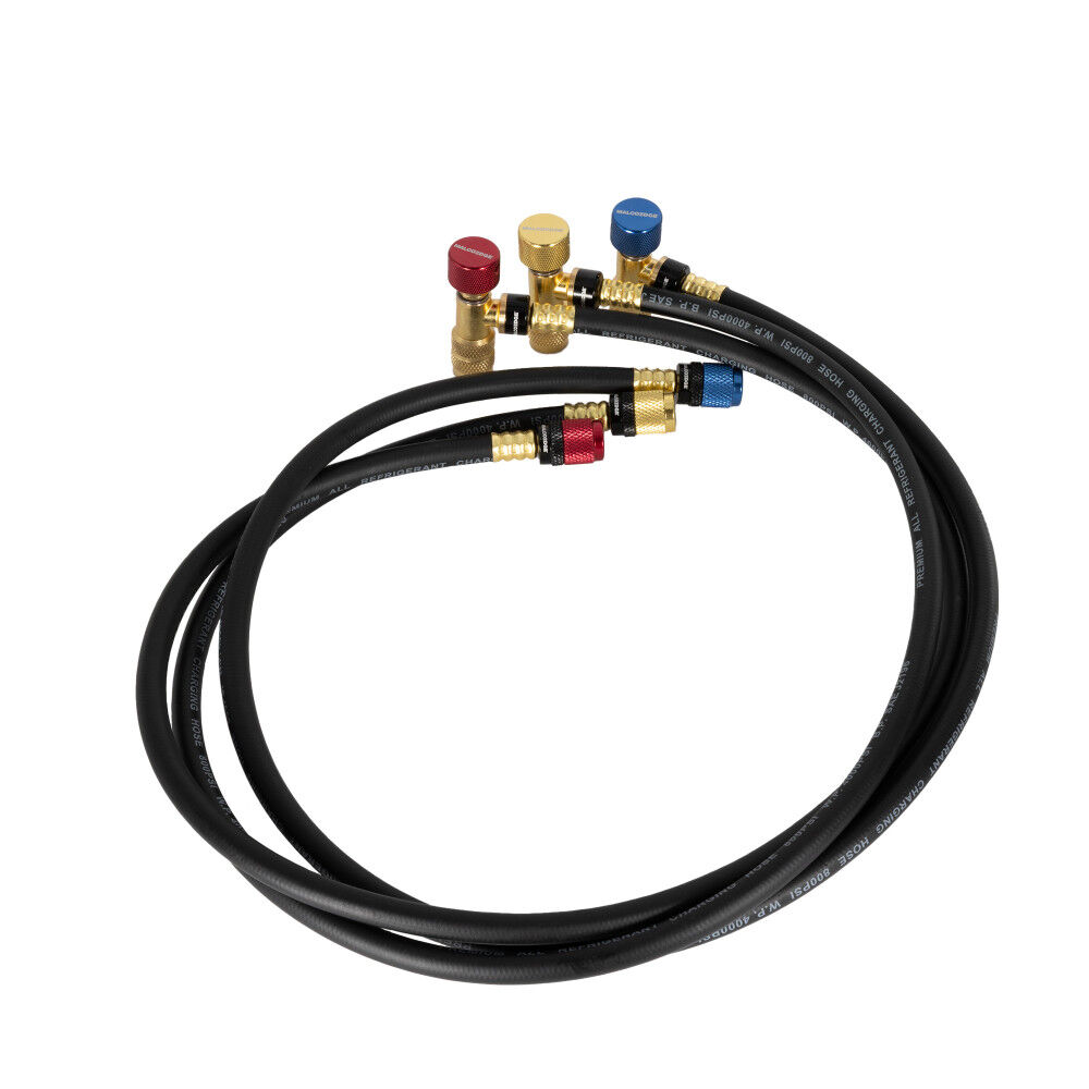 Malco Products 72 Inch x 1/4 Inch Diameter Safe Seal Refrigerant Hose Set 3 Pieces