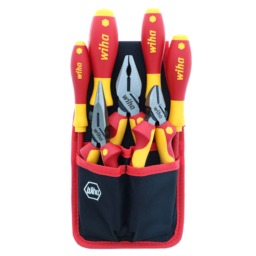 Wiha Insulated Industrial Pliers/Cutters & Screwdriver Set 7 Piece