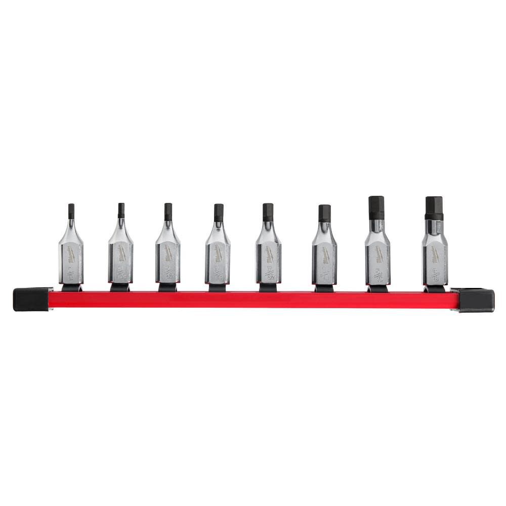 Milwaukee 3/8 Inch Drive Hex Bit SAE Socket Set 8pc