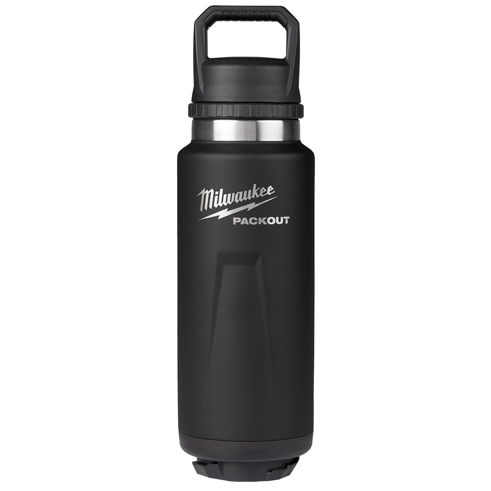 Milwaukee PACKOUT 36oz Insulated Bottle with Chug Lid – Black
