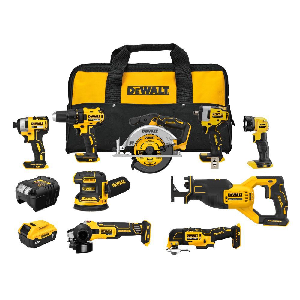 DEWALT 20V MAX 9 Tool 5Ah Combo Kit