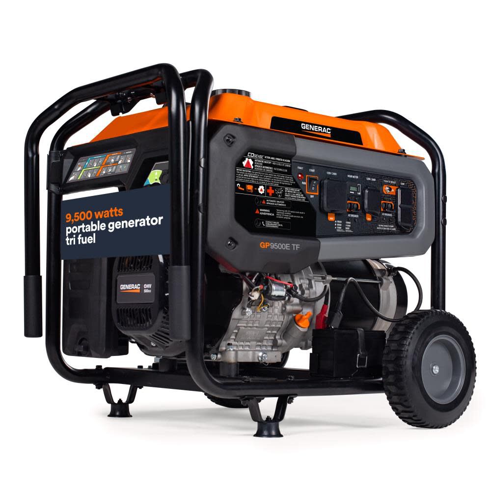 Generac GP Series 12,500 Watt Tri-Fuel 49-State Portable Generator with COsense Technology