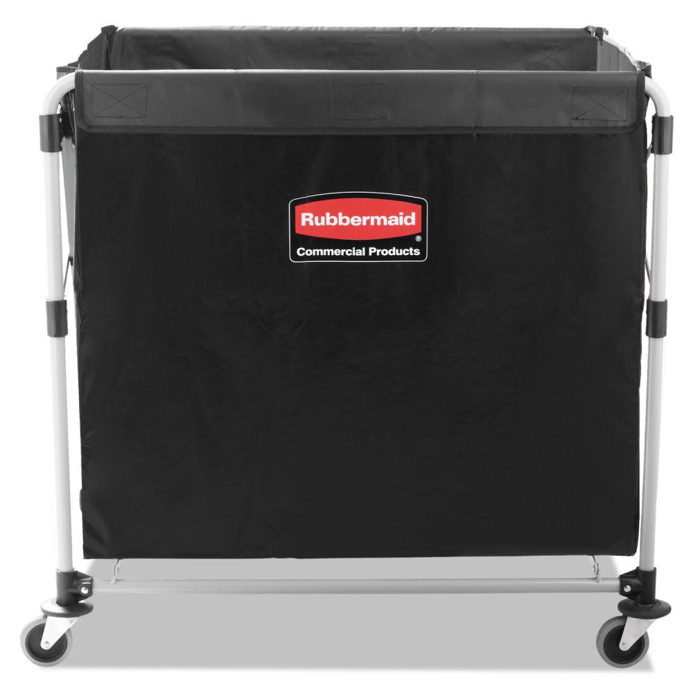 Rubbermaid 220 Lbs 8 Bushel Black Single Stream Collapsible X-Cart Basket