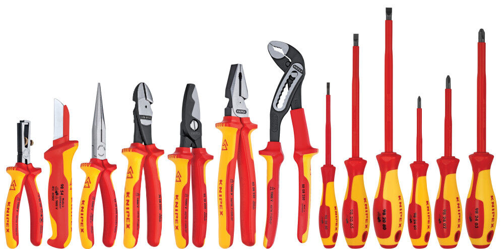 Knipex 1000V Insulated Electricians Set In Tool Roll, 13 Pieces
