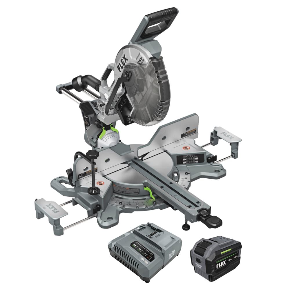 FLEX 24V Cordless 12 Inch Dual Bevel Sliding Miter Saw Stacked Lithium Kit