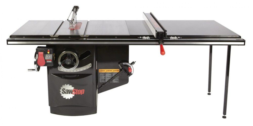 Sawstop 10 Inch 480V 7.5HP 3 Phase Cabinet Saw with 52 Inch T-Glide Advance Rip Fence
