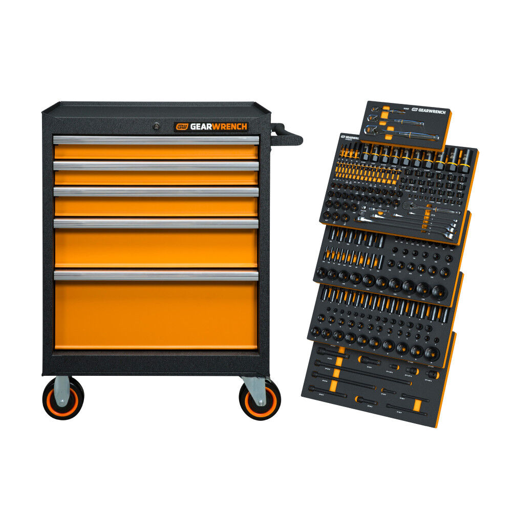 GEARWRENCH 247 Piece MEGAMOD Mechanics Tool Set in Modular Foam Trays With Storage Unit