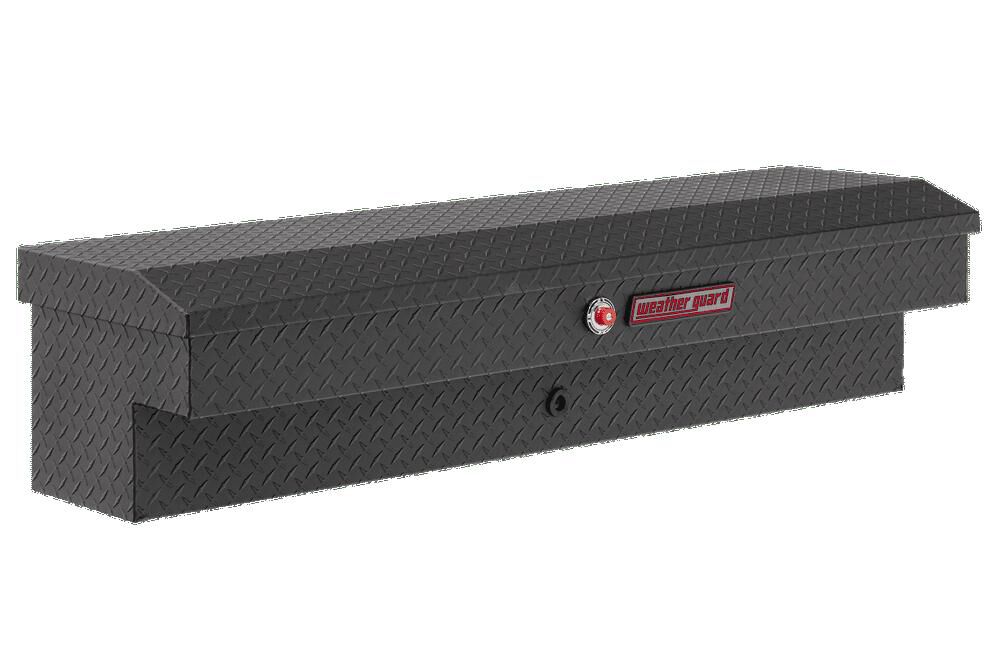 Weather Guard 56in Lo-Side Truck Tool Box Aluminum Textured Matte Black