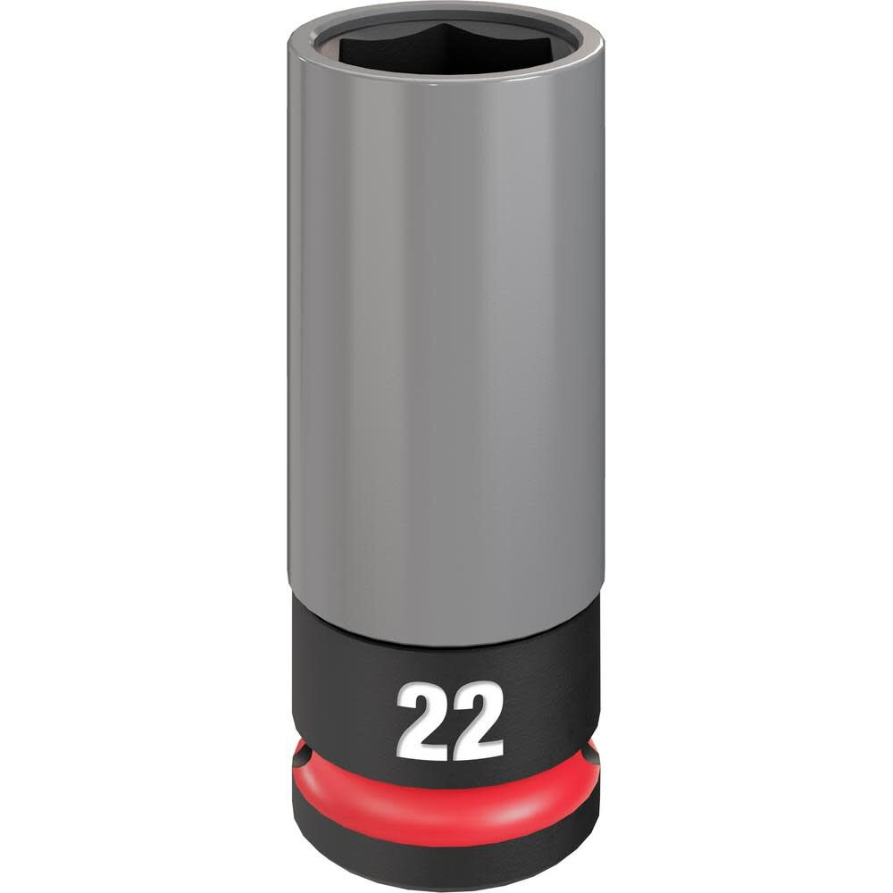 Milwaukee SHOCKWAVE Impact Duty Socket 1/2 Drive 22MM Metric Lug Nut Wheel