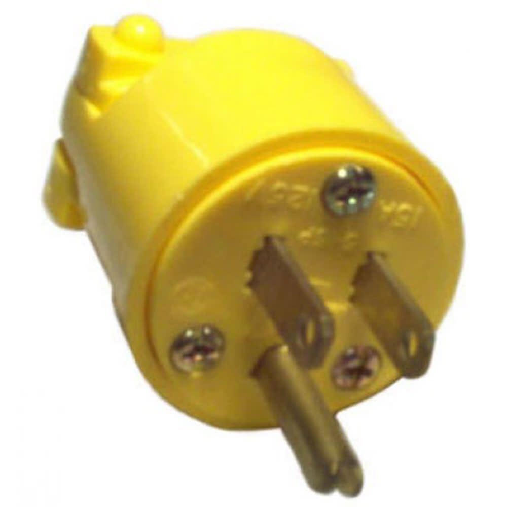 Southwire Male Replacement Plug 125 VAC 15 A Yellow