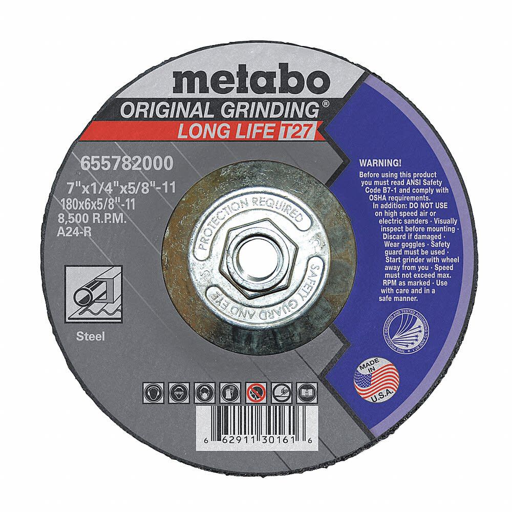 Metabo 7 Inch Type 27 A24R LongLife Original Grinding Wheel