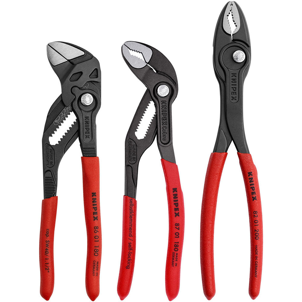 Knipex Box-Joint Non-Slip Pliers Set 3pc