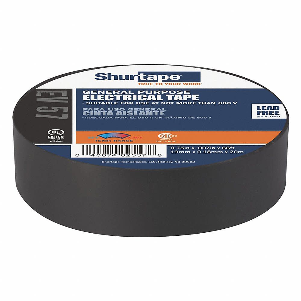 Shurtape EV 57 BLK Electrical Tape Black