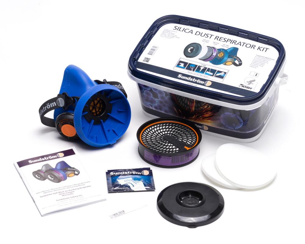 Sundstrom Safety Half Mask Air Purifying Respirator Silica Dust Kit – L/XL