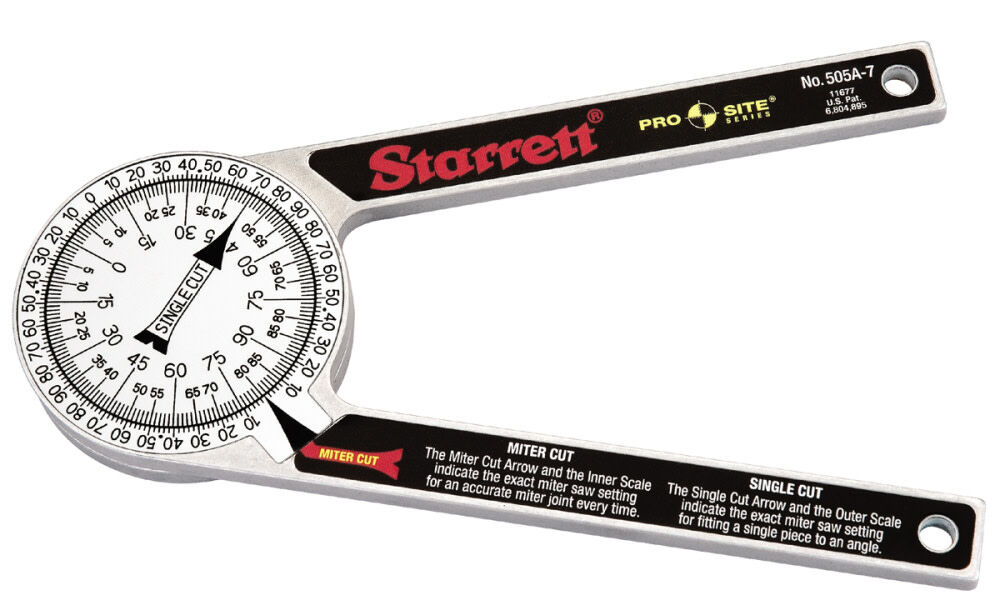 Starrett 7 In. PROSITE Miter Saw Protractor