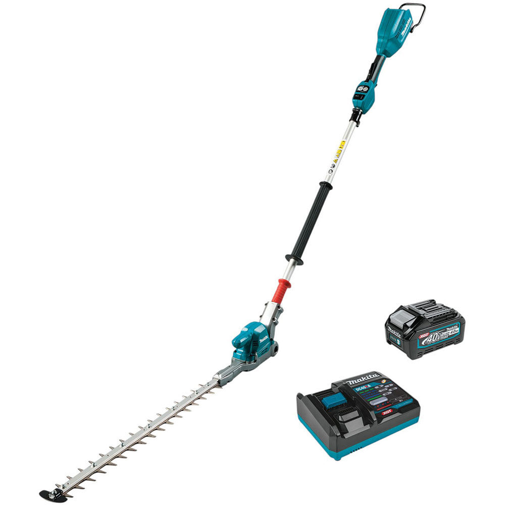 Makita 40V max XGT Brushless Cordless 24 Inch Articulating Pole Hedge Trimmer 4 Ah Kit