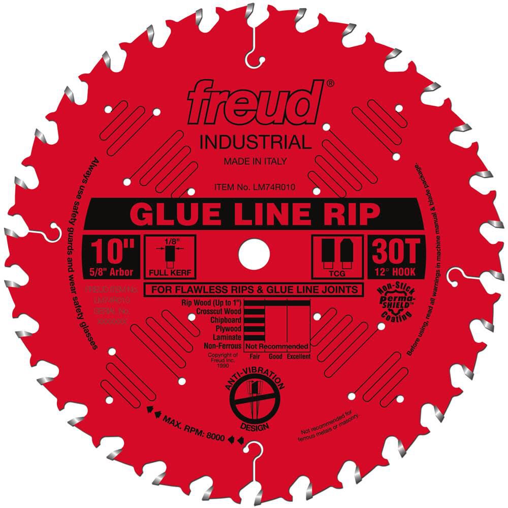 Freud 10in Glue Line Rip Blade
