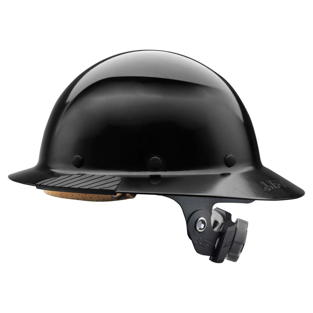 Lift Safety Hard Hat DAX Black Fiber Resin Full Brim
