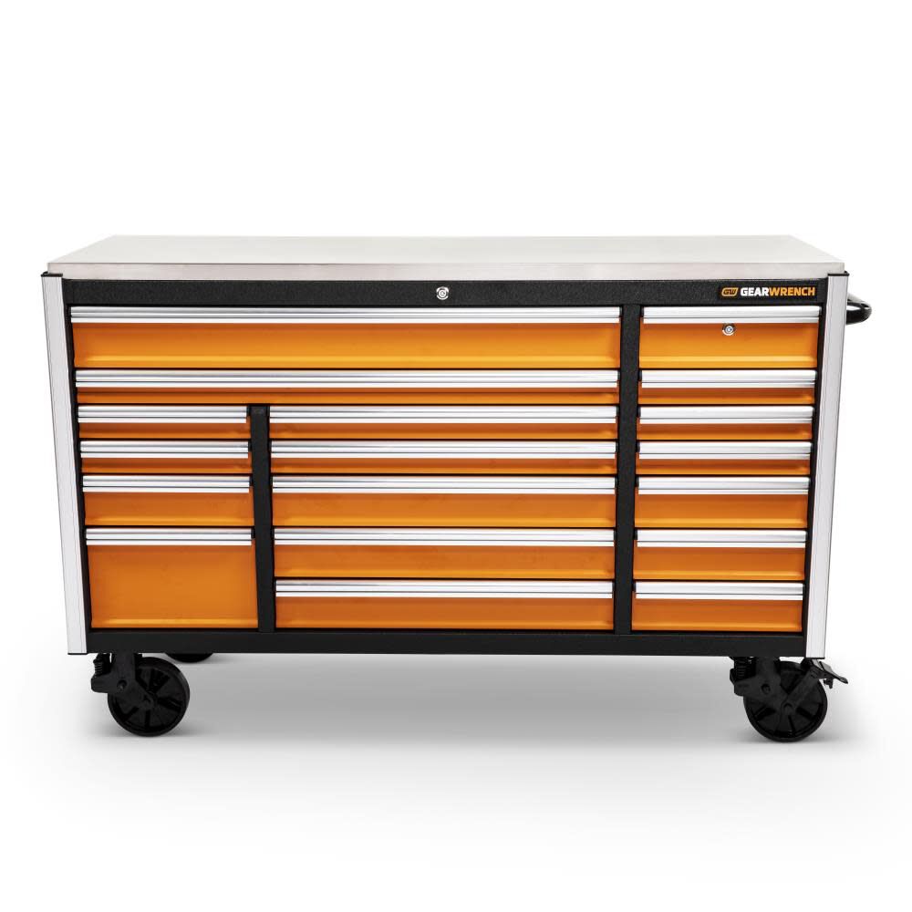 GEARWRENCH 72 in 18 Drawer Rolling Tool Cabinet with Stainless Steel Worktop