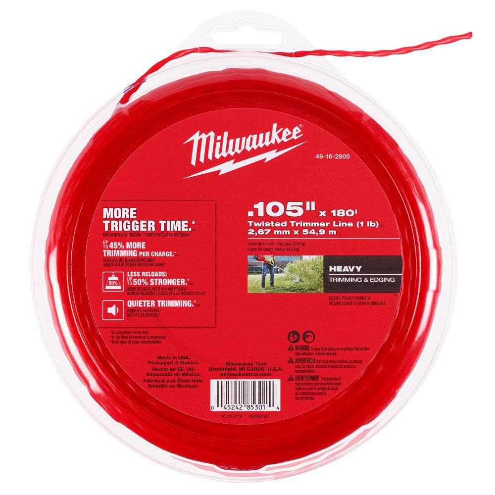 Milwaukee .105 Inch x 180′ Trimmer Line