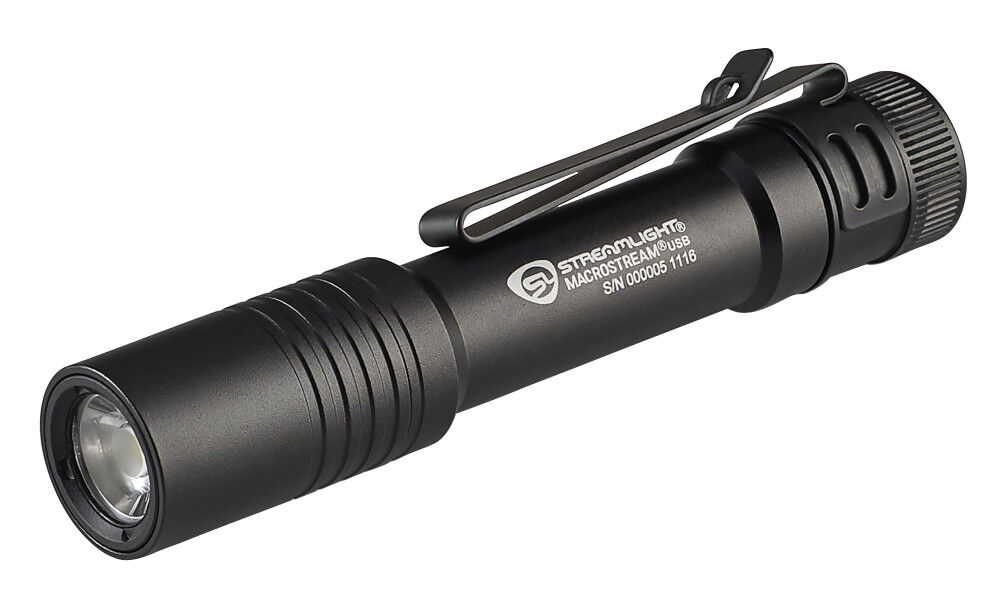 Streamlight MacroStream Black USB Rechargeable LED Flashlight