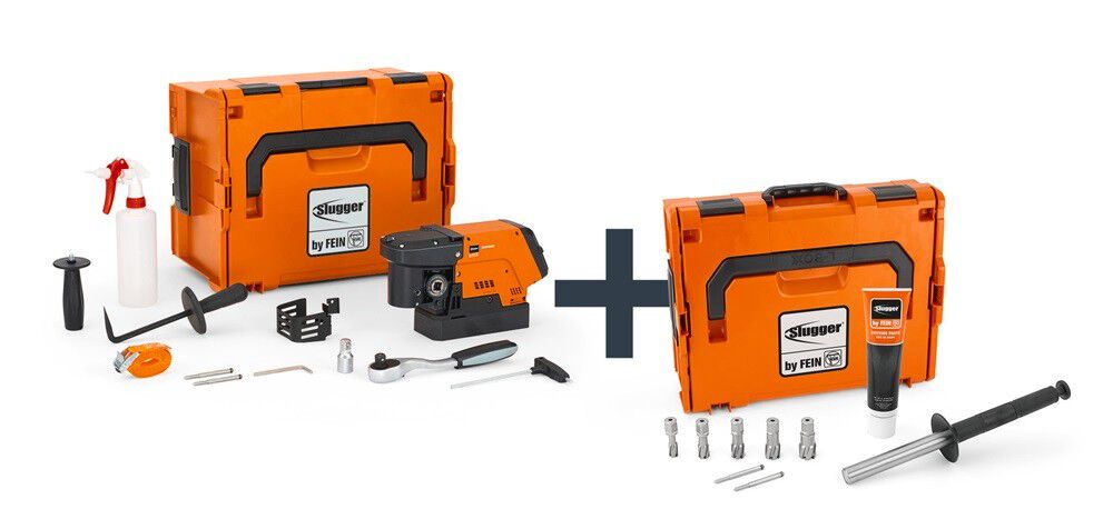 Fein MAGFORCE 90 Mag Drill with Steel TCT Cutter Set