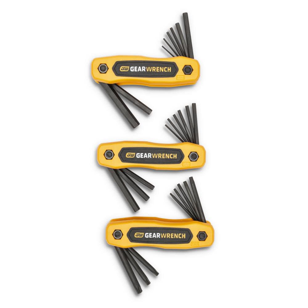 GEARWRENCH Folding Hex Key Set SAE/Metric/Torx 25pc